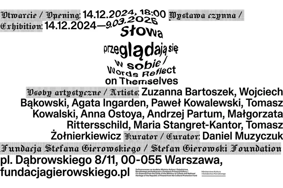 Opening of the exhibition “Words Review Within Themselves” at the Stefan Gierowski Foundation