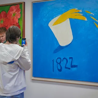 Opening of Paweł Kowalewski's solo exhibition "Eyes Wide Half-Shut" at Galeria aTAK in Warsaw